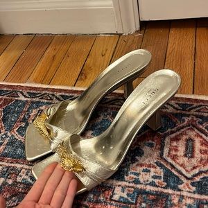 Gucci Dora Rhinestone tiger head heel